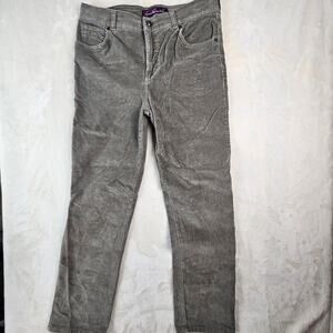 Gloria Vanderbilt Corduroy Jeans Denim 10 Petite 10P Comfort Gray